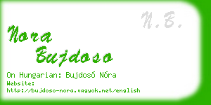 nora bujdoso business card